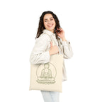 Buddha Inspirational Cotton Canvas Tote Bag, Eco - Friendly Grocery Bag, Yoga Bag, Gift for Mindfulness, Reusable Shopping Bag - Soul Breathe