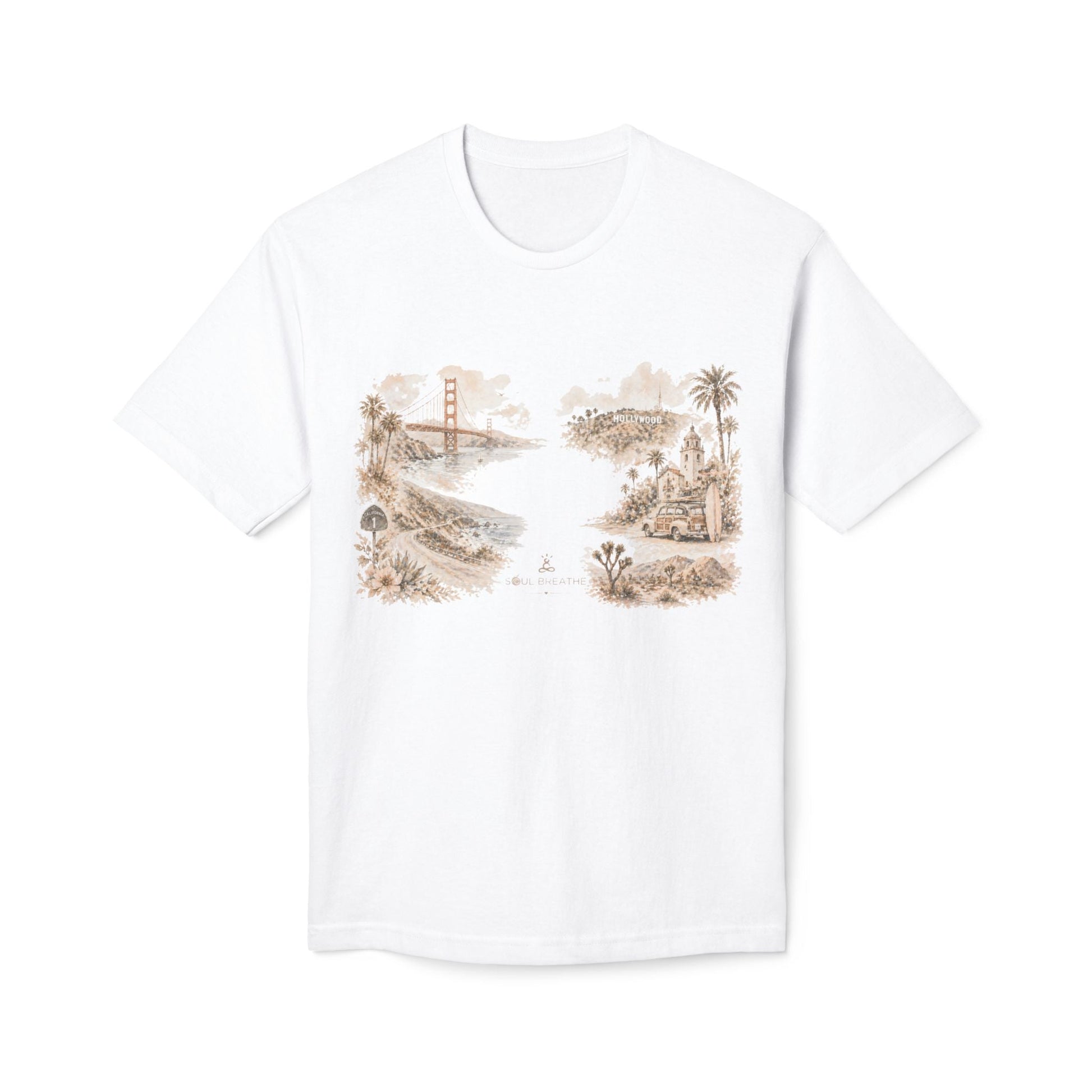 California Coastal Scene T-Shirt - Soul Breathe