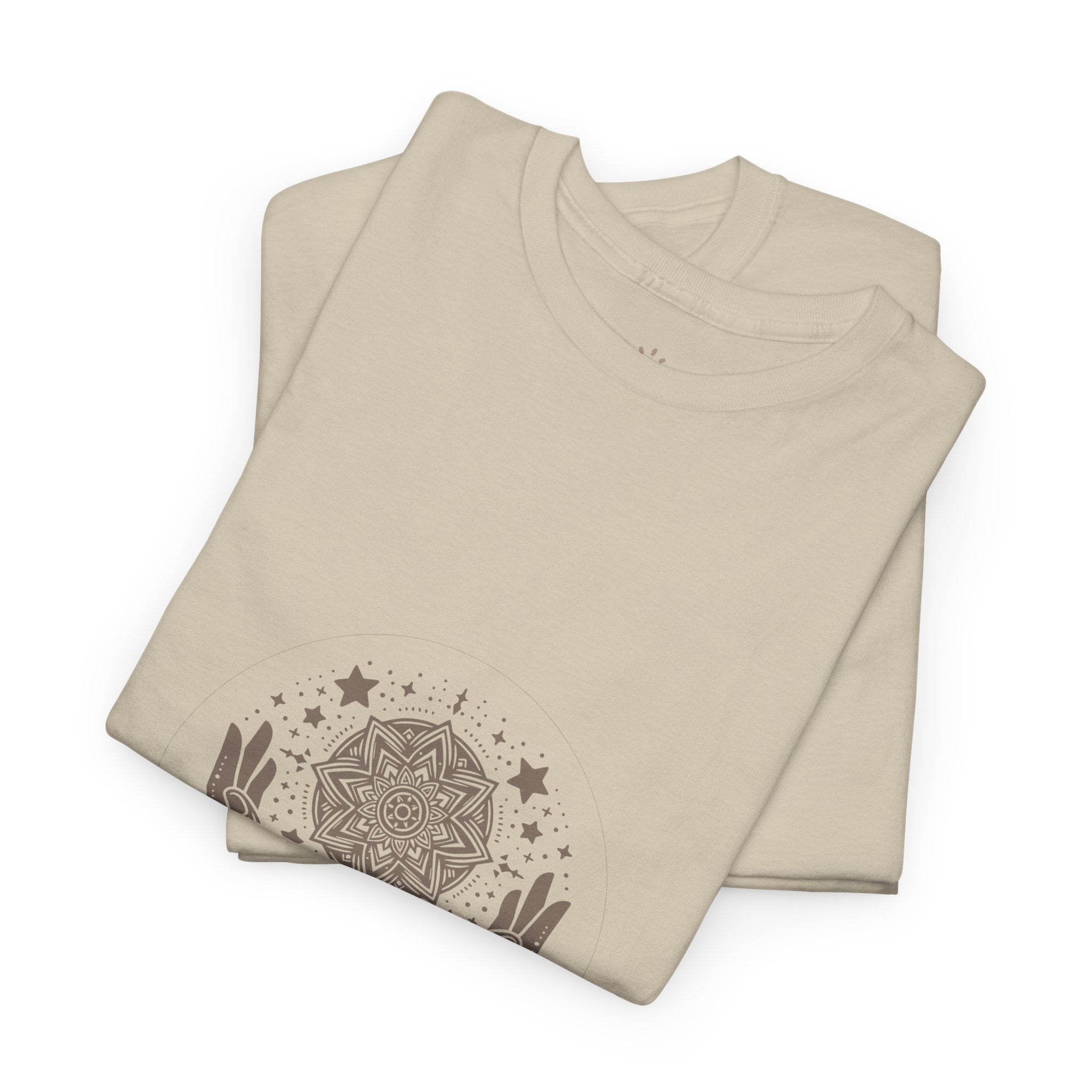 Celestial Hands Cotton Tee, Boho Graphic Tee, Astrology Shirt, Gift for Astrology Lovers, Cosmic Tee, Spiritual Apparel - Soul Breathe