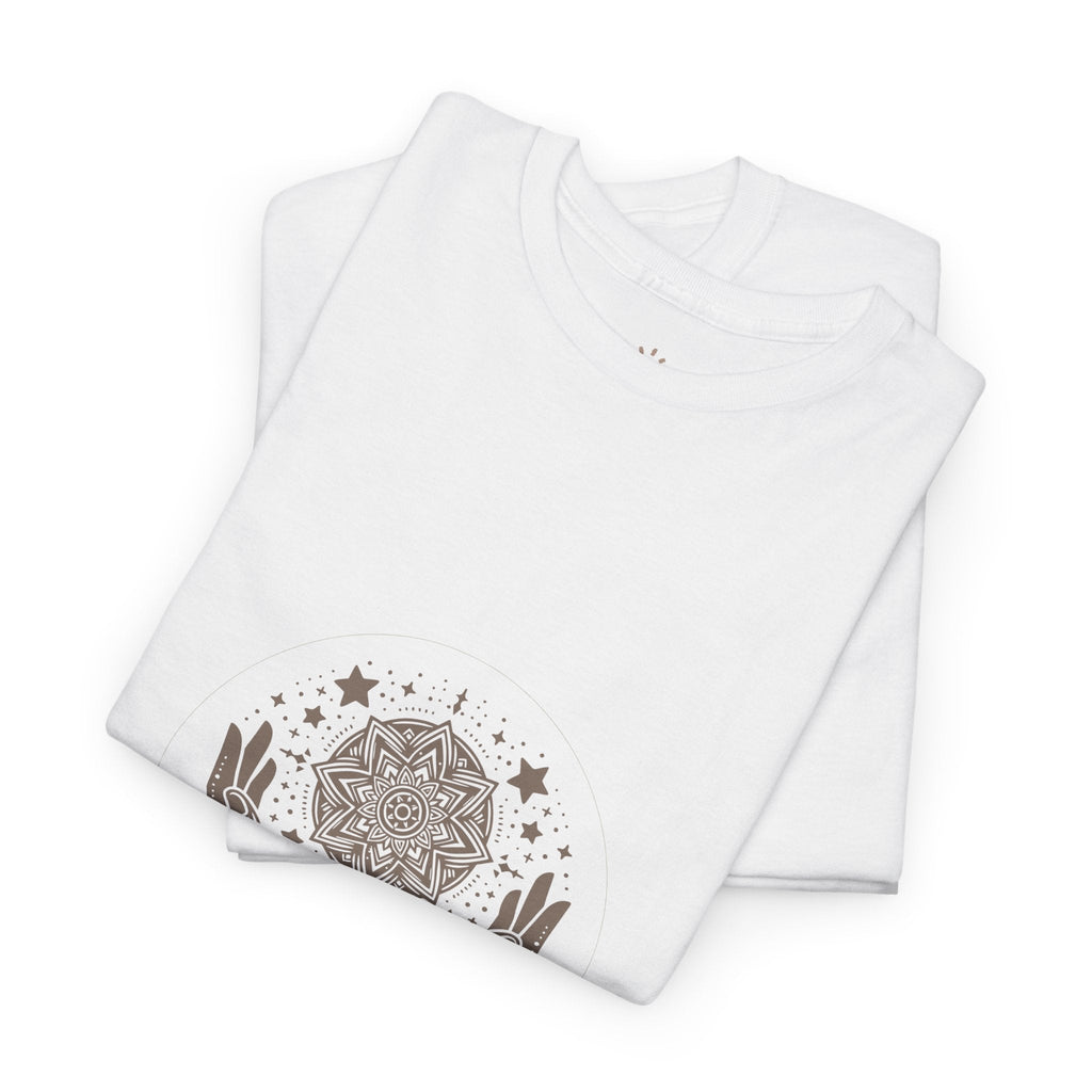 Celestial Hands Cotton Tee, Boho Graphic Tee, Astrology Shirt, Gift for Astrology Lovers, Cosmic Tee, Spiritual Apparel - Soul Breathe