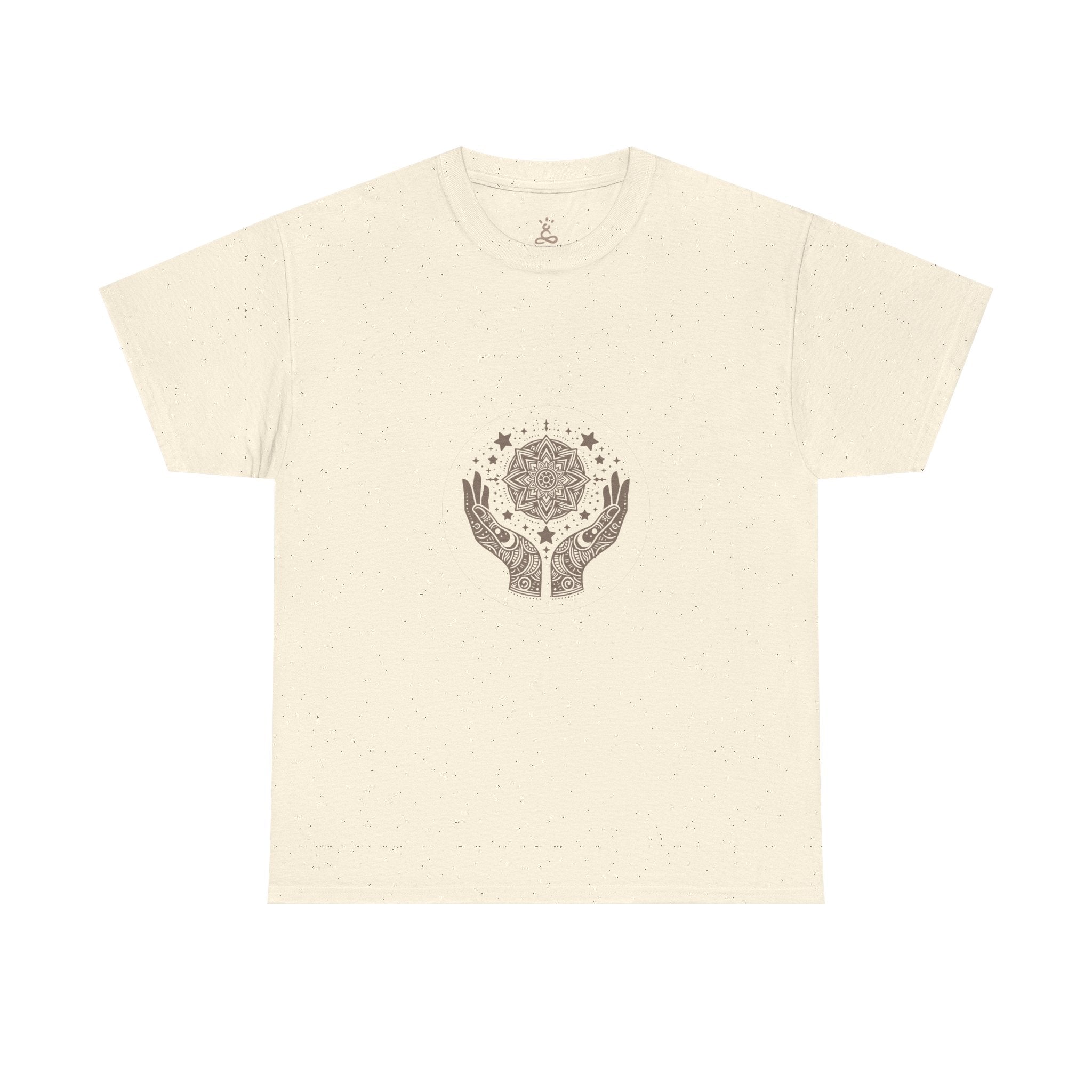 Celestial Hands Cotton Tee, Boho Graphic Tee, Astrology Shirt, Gift for Astrology Lovers, Cosmic Tee, Spiritual Apparel - Soul Breathe