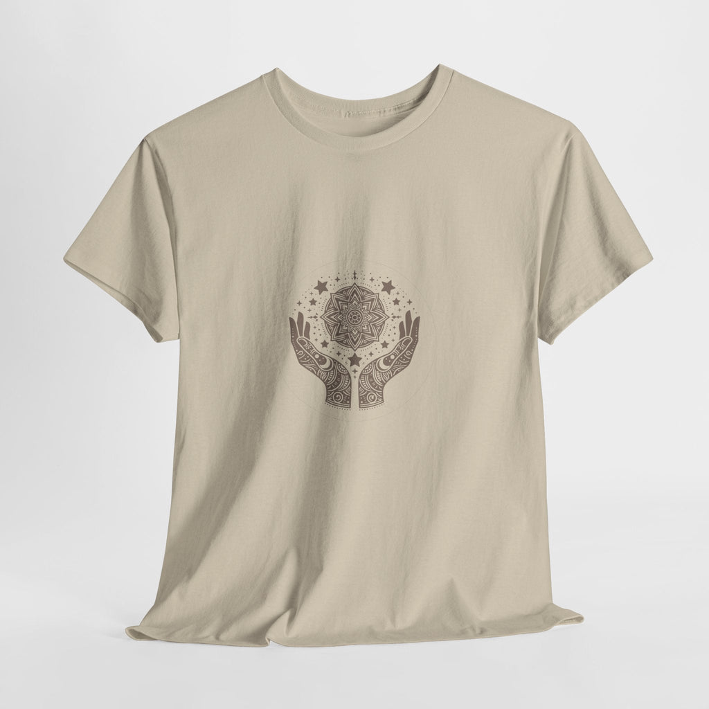 Celestial Hands Cotton Tee, Boho Graphic Tee, Astrology Shirt, Gift for Astrology Lovers, Cosmic Tee, Spiritual Apparel - Soul Breathe
