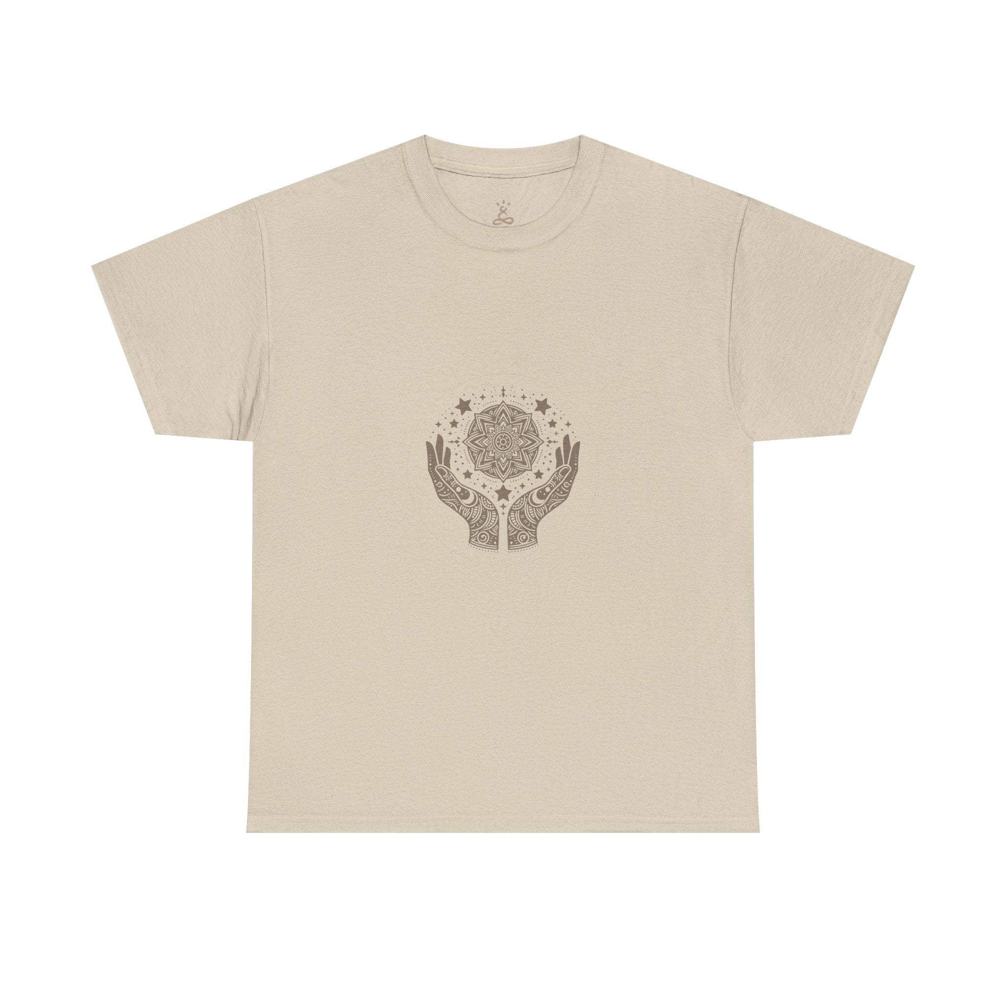 Celestial Hands Cotton Tee, Boho Graphic Tee, Astrology Shirt, Gift for Astrology Lovers, Cosmic Tee, Spiritual Apparel - Soul Breathe