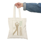 Harmony Yoga Tote Bag, Eco - Friendly Shopping Bag, Motivational Gift, Smile Design, Canvas Tote, Everyday Use, Perfect for Gifts - Soul Breathe