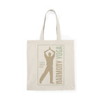 Harmony Yoga Tote Bag, Eco - Friendly Shopping Bag, Motivational Gift, Smile Design, Canvas Tote, Everyday Use, Perfect for Gifts - Soul Breathe