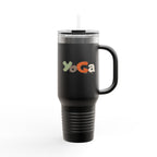 Insulated Travel Mug with Motivational Yoga Design, 40oz Yoga Mug, Fitness Travel Cup, Eco - Friendly Insulated Travel Mug, Reusable - Soul Breathe