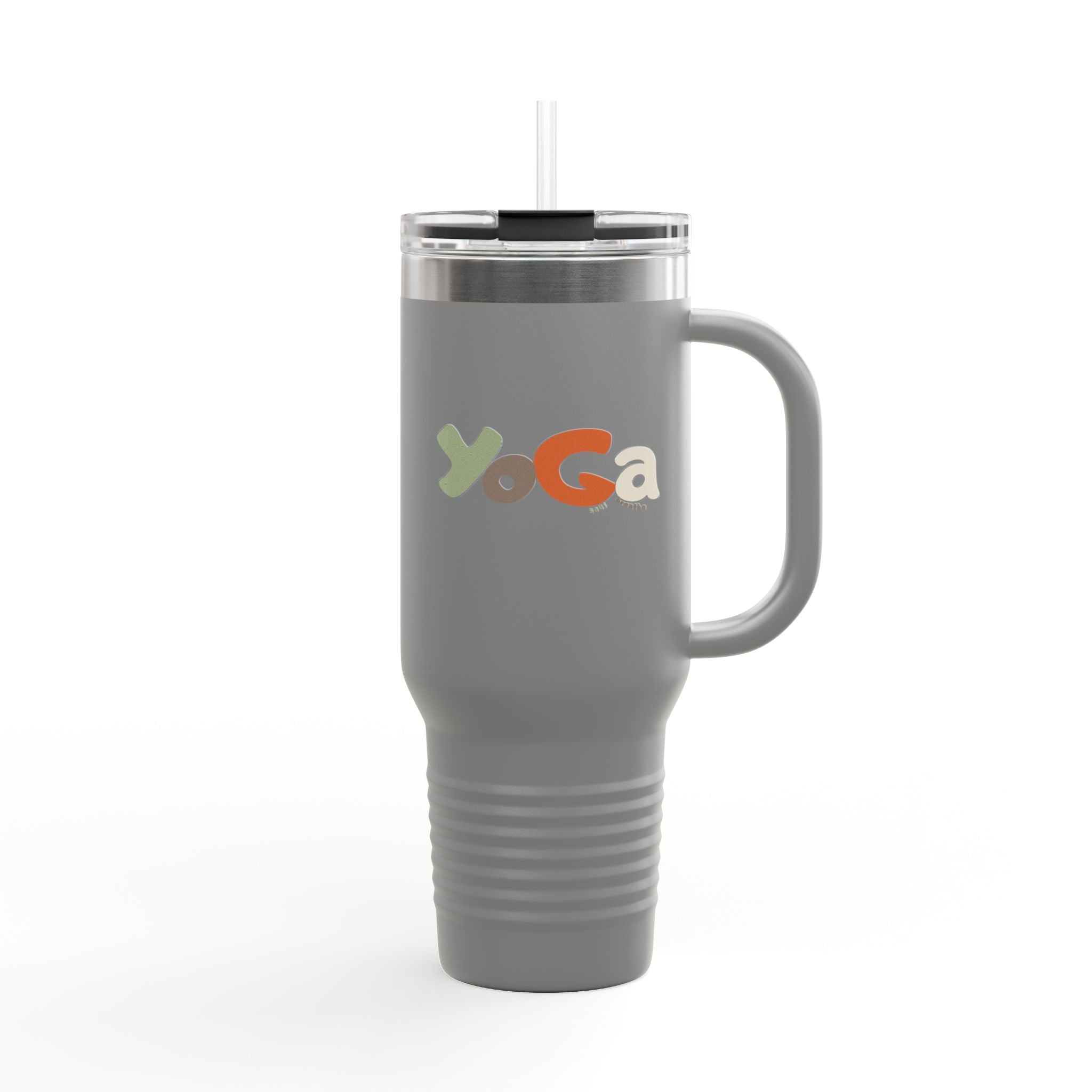 Insulated Travel Mug with Motivational Yoga Design, 40oz Yoga Mug, Fitness Travel Cup, Eco - Friendly Insulated Travel Mug, Reusable - Soul Breathe