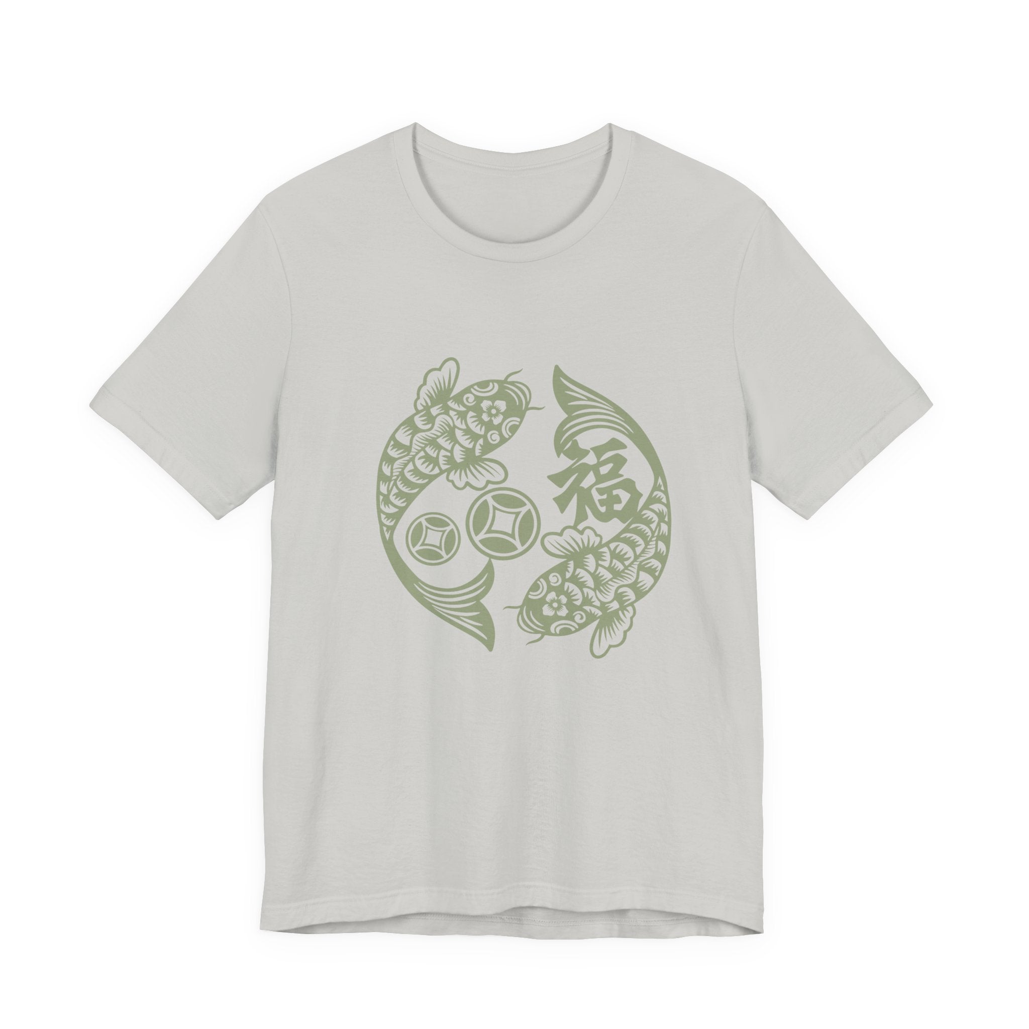 Lucky Koi Fish T-Shirt for Good Fortune, Unisex Short Sleeve Tee, Positive Vibes Apparel, Gift for Him/Her, Japanese Art Inspired - Soul Breathe
