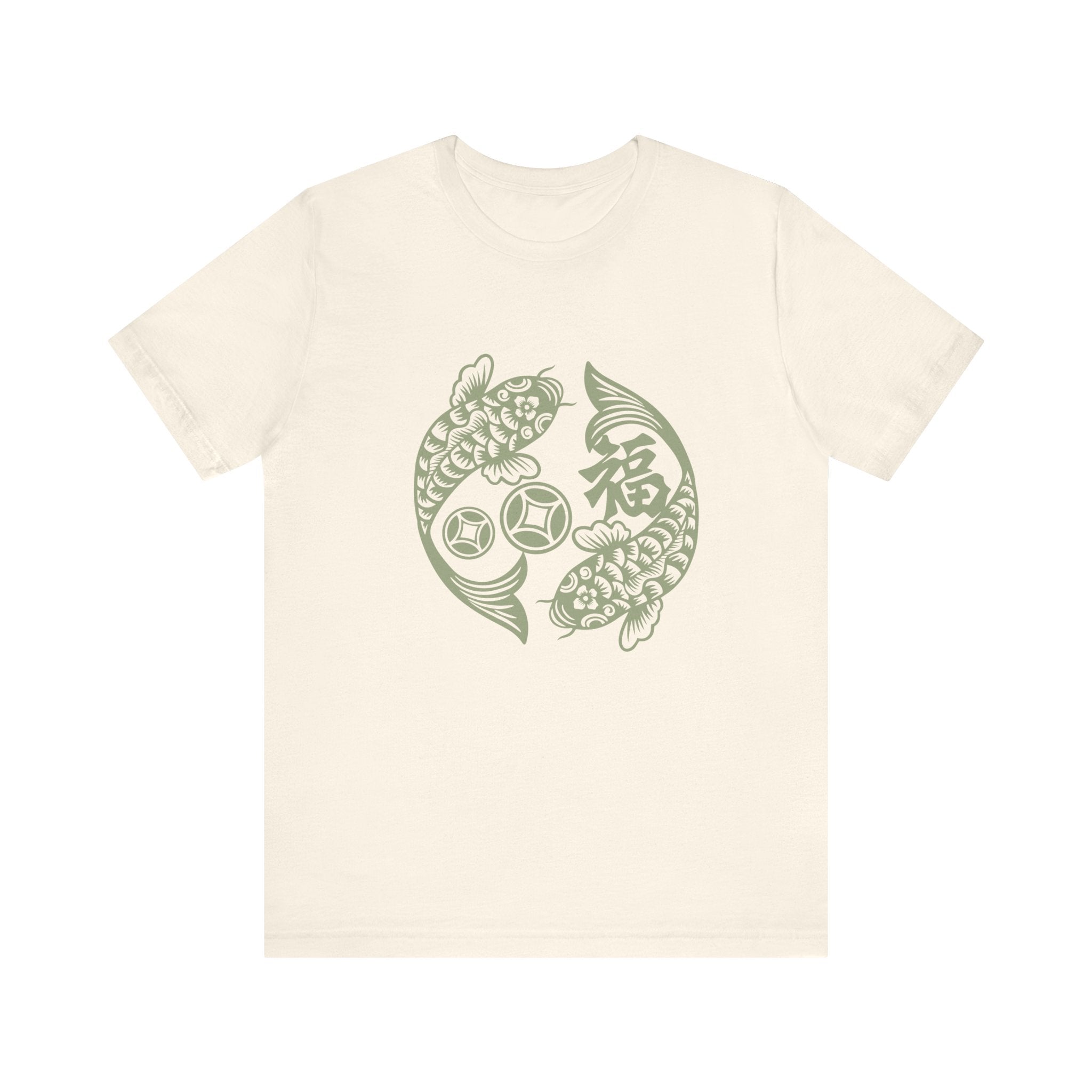 Lucky Koi Fish T-Shirt for Good Fortune, Unisex Short Sleeve Tee, Positive Vibes Apparel, Gift for Him/Her, Japanese Art Inspired - Soul Breathe