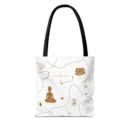 Meditation Lotus Tote Bag — Soul Breathe Yoga Canvas Tote - Soul Breathe