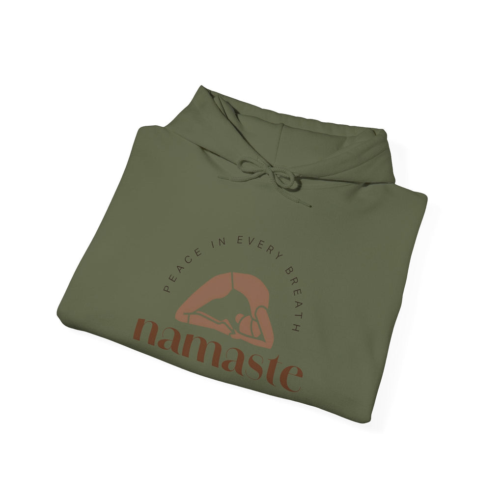 Namaste Unisex Hooded Sweatshirt, Cozy Casual Wear, Streetwear Style, Eco - Friendly Gift - Soul Breathe