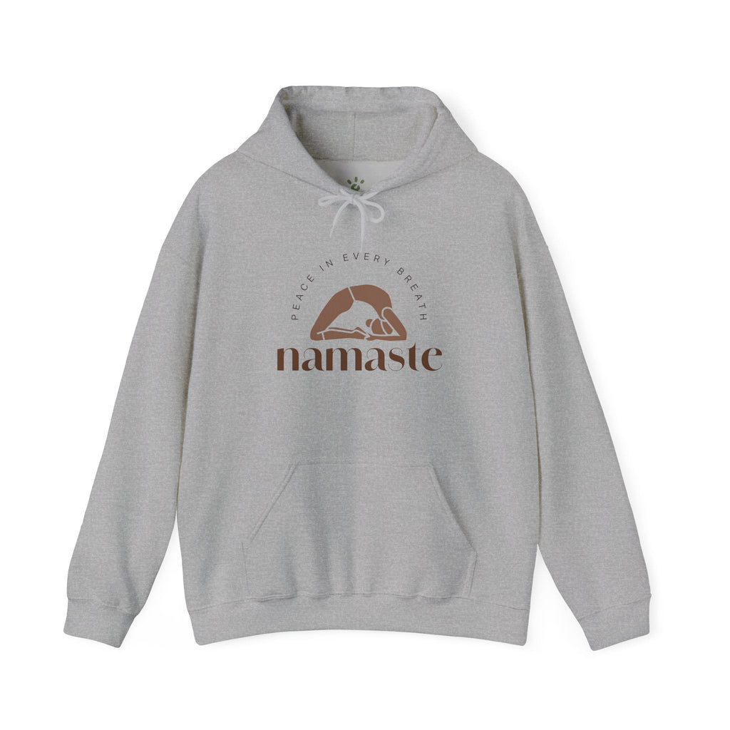 Namaste Unisex Hooded Sweatshirt, Cozy Casual Wear, Streetwear Style, Eco - Friendly Gift - Soul Breathe