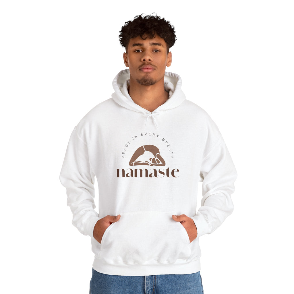 Namaste Unisex Hooded Sweatshirt, Cozy Casual Wear, Streetwear Style, Eco - Friendly Gift - Soul Breathe
