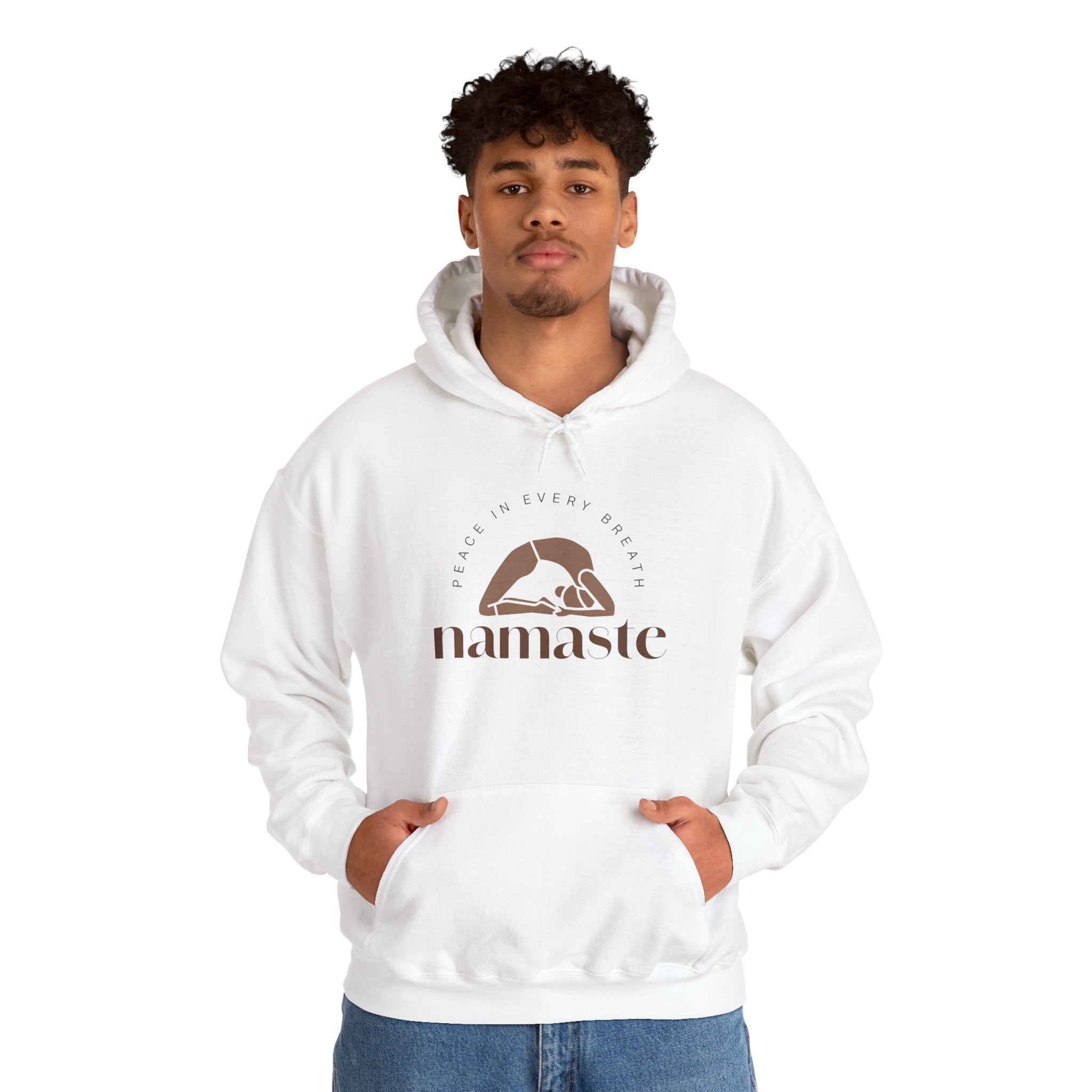 Namaste Unisex Hooded Sweatshirt, Cozy Casual Wear, Streetwear Style, Eco - Friendly Gift - Soul Breathe