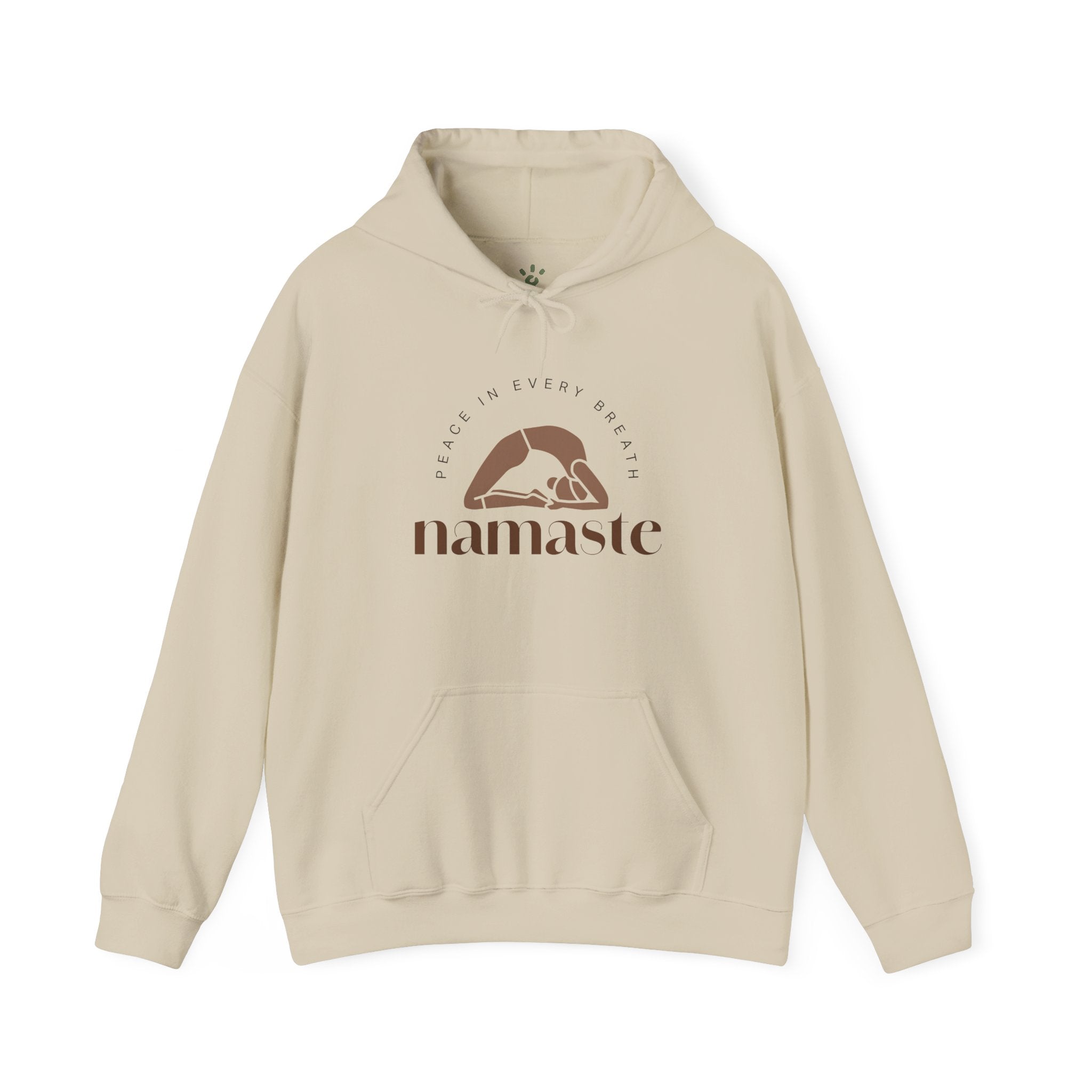 Namaste Unisex Hooded Sweatshirt, Cozy Casual Wear, Streetwear Style, Eco - Friendly Gift - Soul Breathe