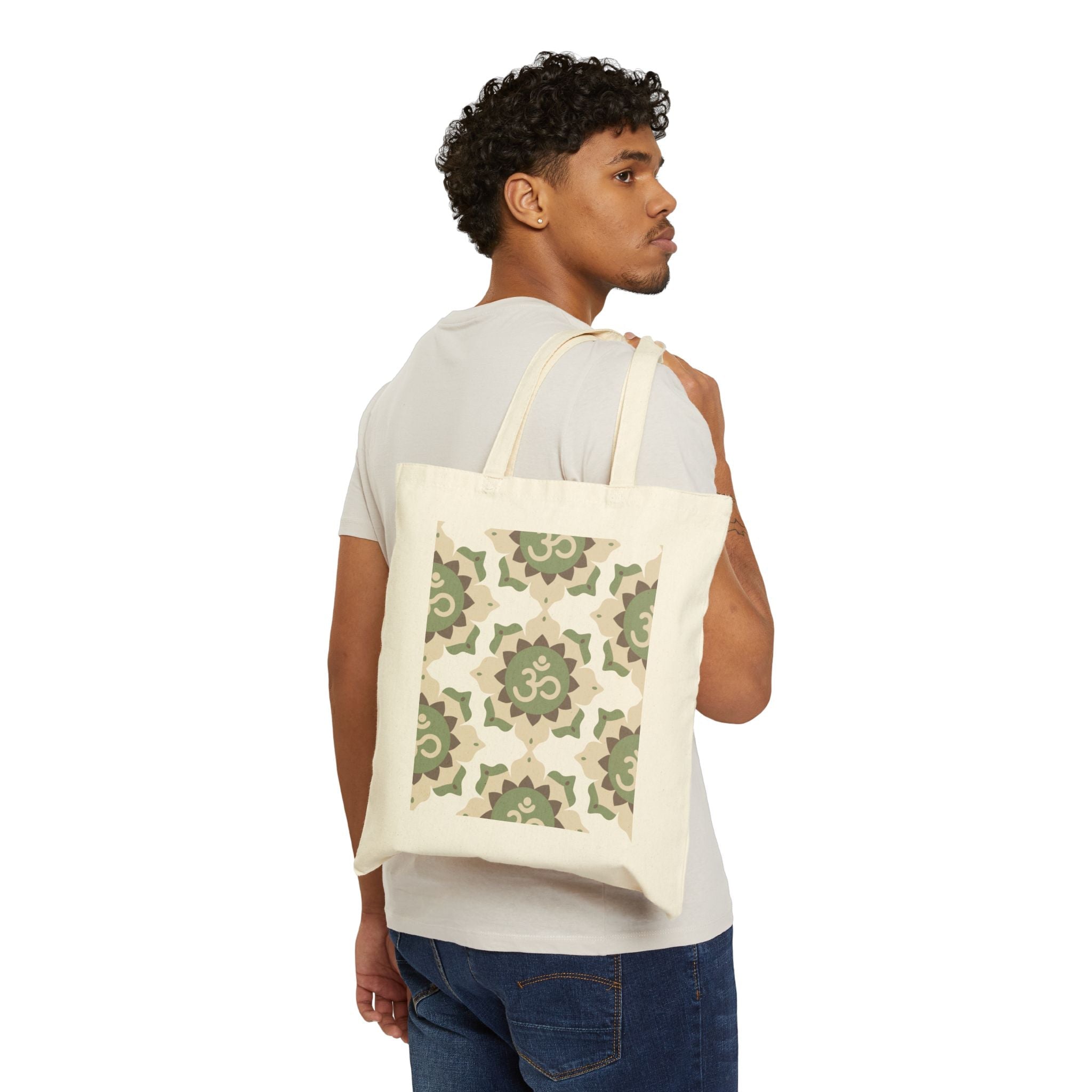 Om Symbol Cotton Canvas Tote Bag - Soul Breathe