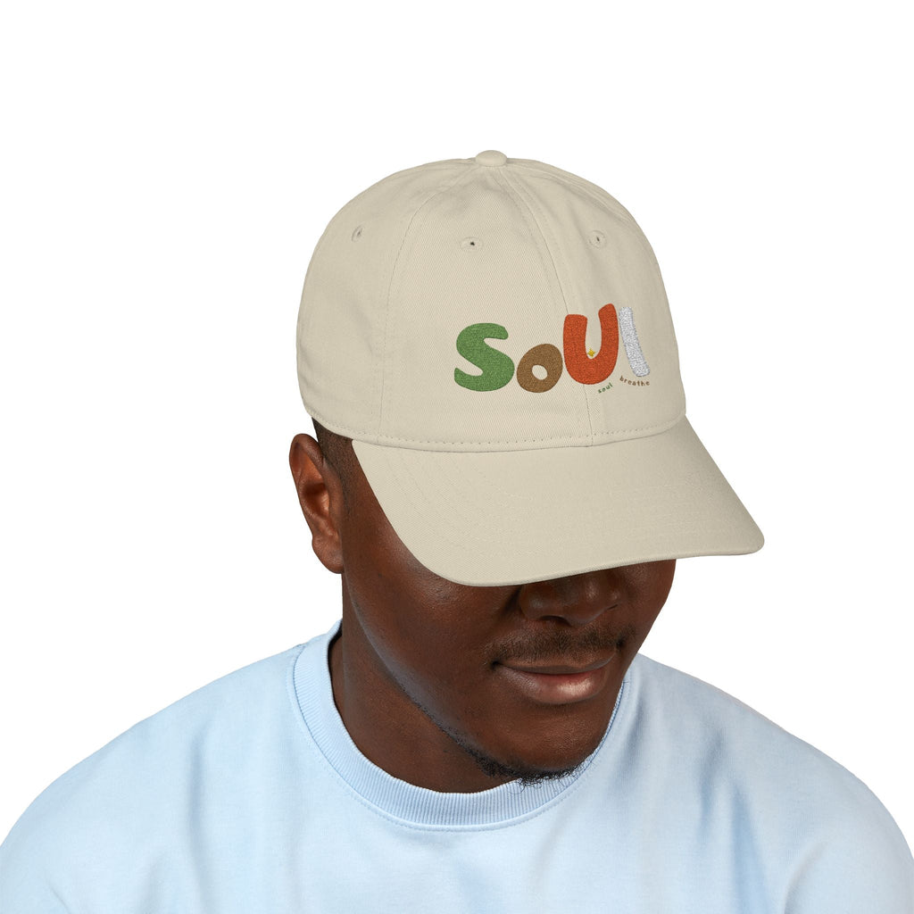 Organic Soul Embroidered Baseball Cap, Eco - Friendly Hat, Gift for Nature Lovers, Casual Everyday Wear, Baseball, Outdoor Activities - Soul Breathe