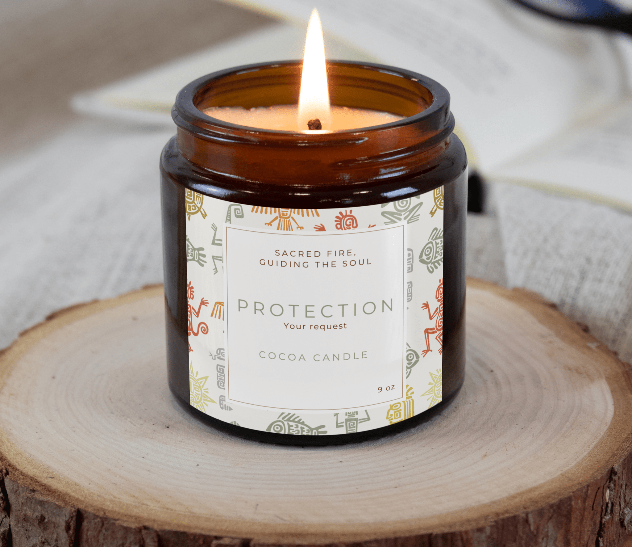 Protection Scented Soy Candle - Relaxation Gift, Home Decor, Self - Care Essential, Eco - Friendly Candle - Soul Breathe