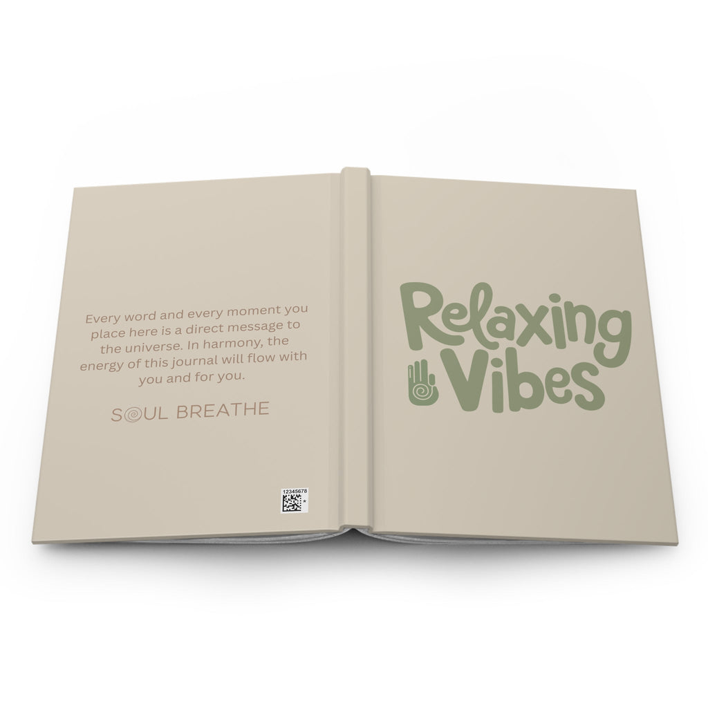 Relaxing Vibes Hardcover Journal, Spiritual Journal for Reflection, Meditation Notebook, Zen Gift, Soul Breathe Journal - Soul Breathe