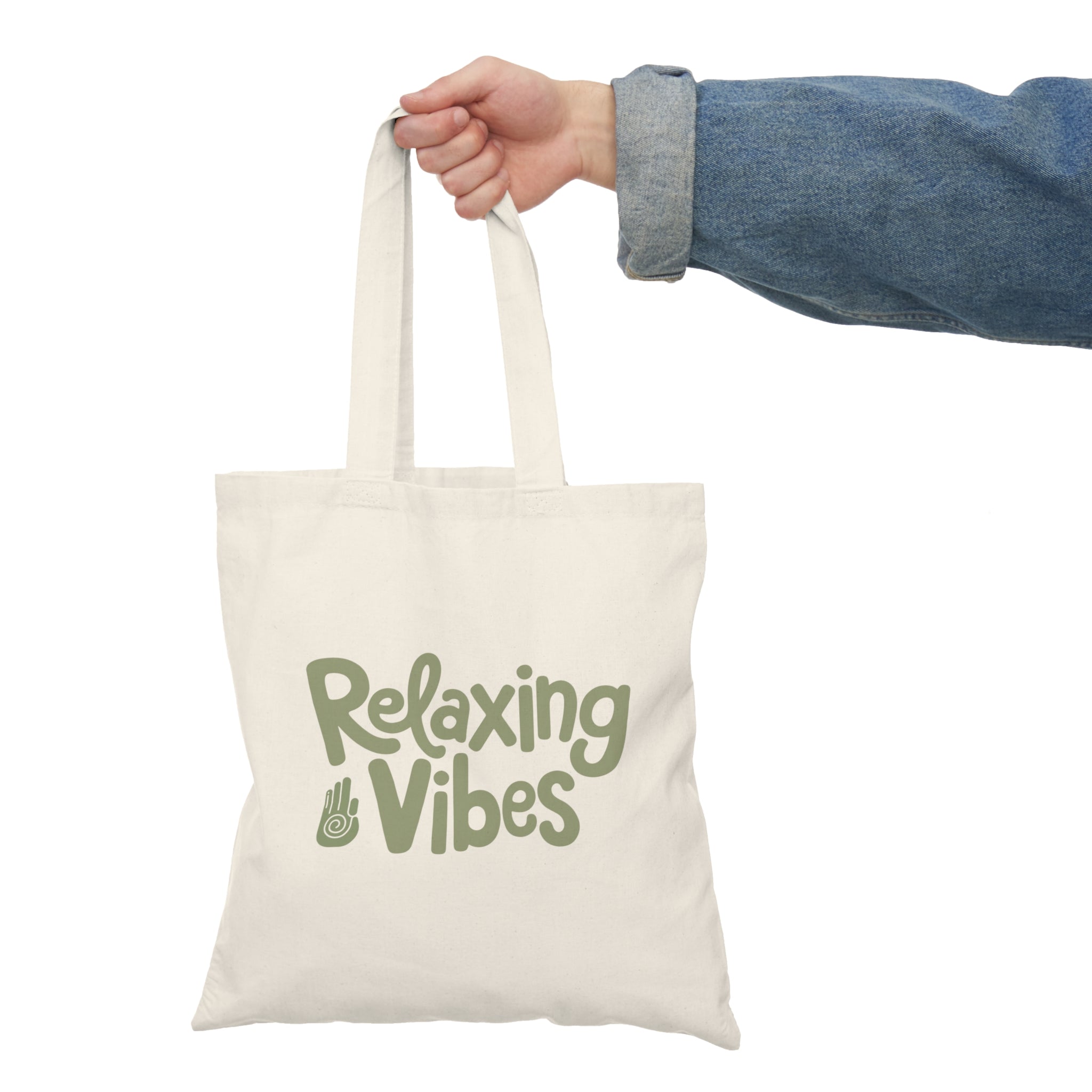 Relaxing Vibes Tote Bag, Eco - Friendly Shopping Bag, Motivational Gift, Smile Design, Canvas Tote, Everyday Use, Perfect for Gifts - Soul Breathe