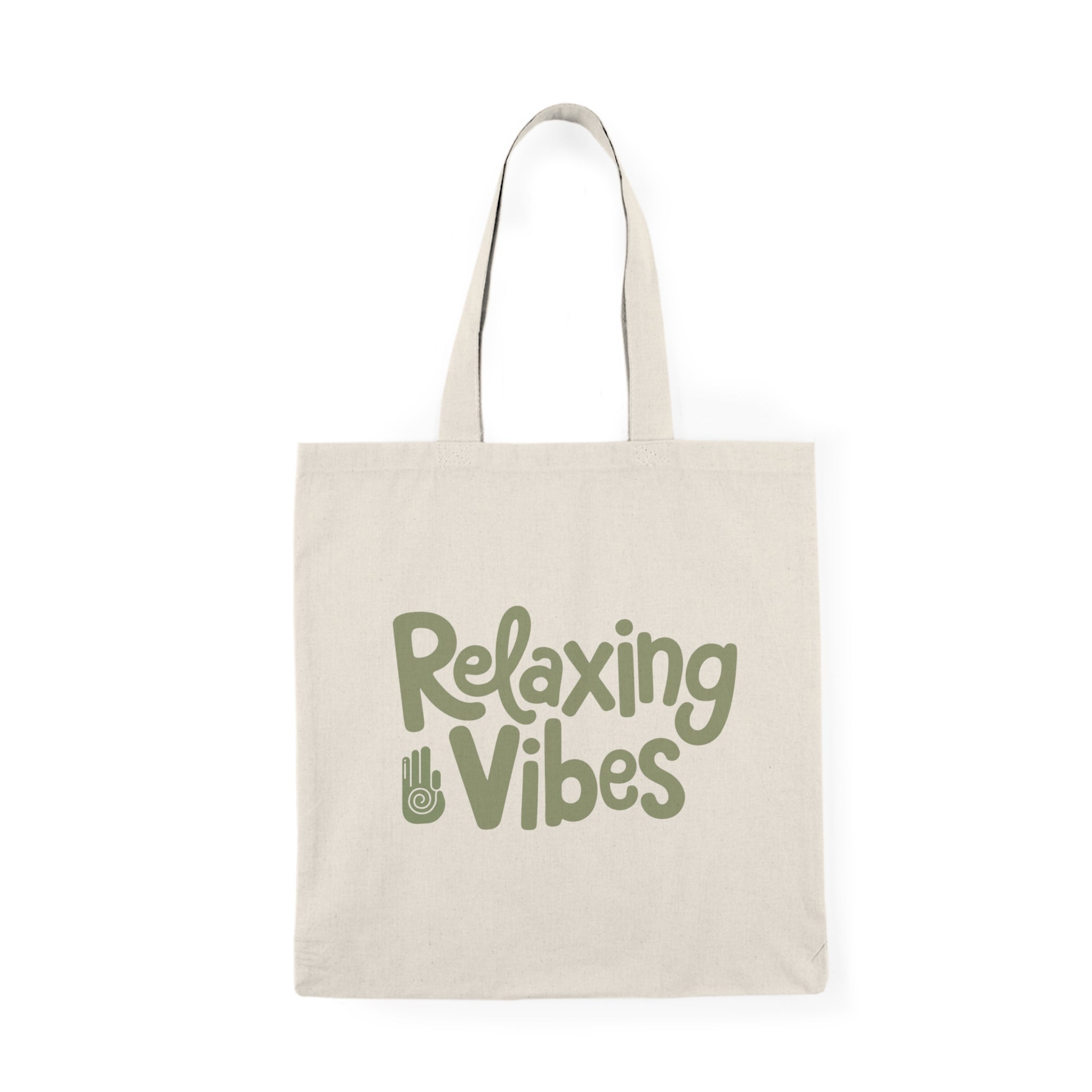 Relaxing Vibes Tote Bag, Eco - Friendly Shopping Bag, Motivational Gift, Smile Design, Canvas Tote, Everyday Use, Perfect for Gifts - Soul Breathe