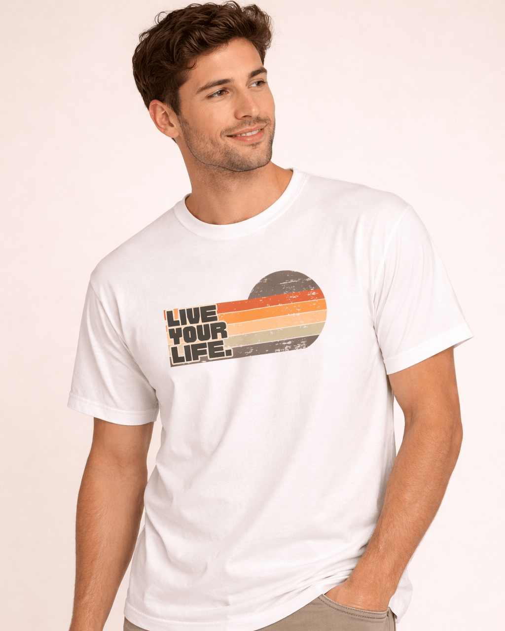 Retro 'Live Your Life' Tee - Soul Breathe