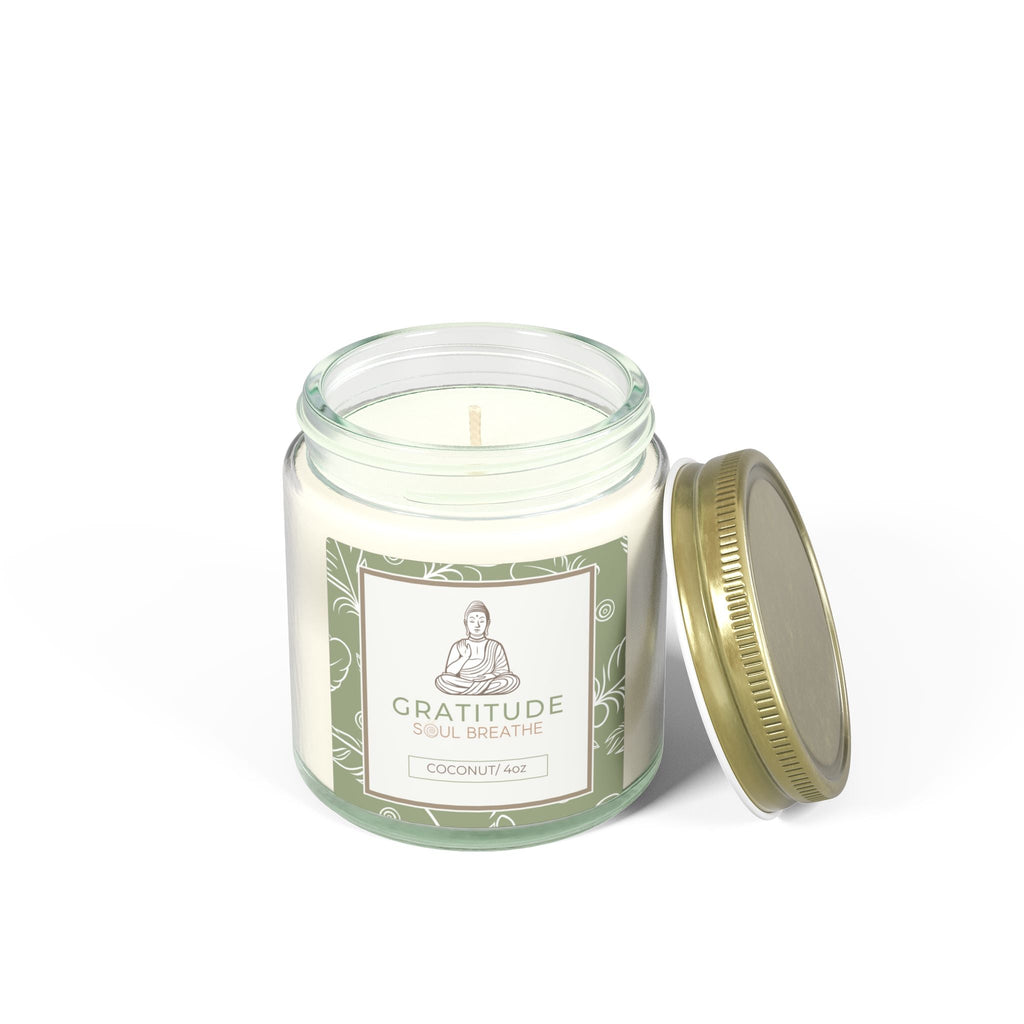 Scented Candles, Meditation Vibe Candle for Inner Peace, Yoga Room Decor, Relaxation Gift, Coconut Apricot Wax Hand - Poured Candle, Mindful - Soul Breathe