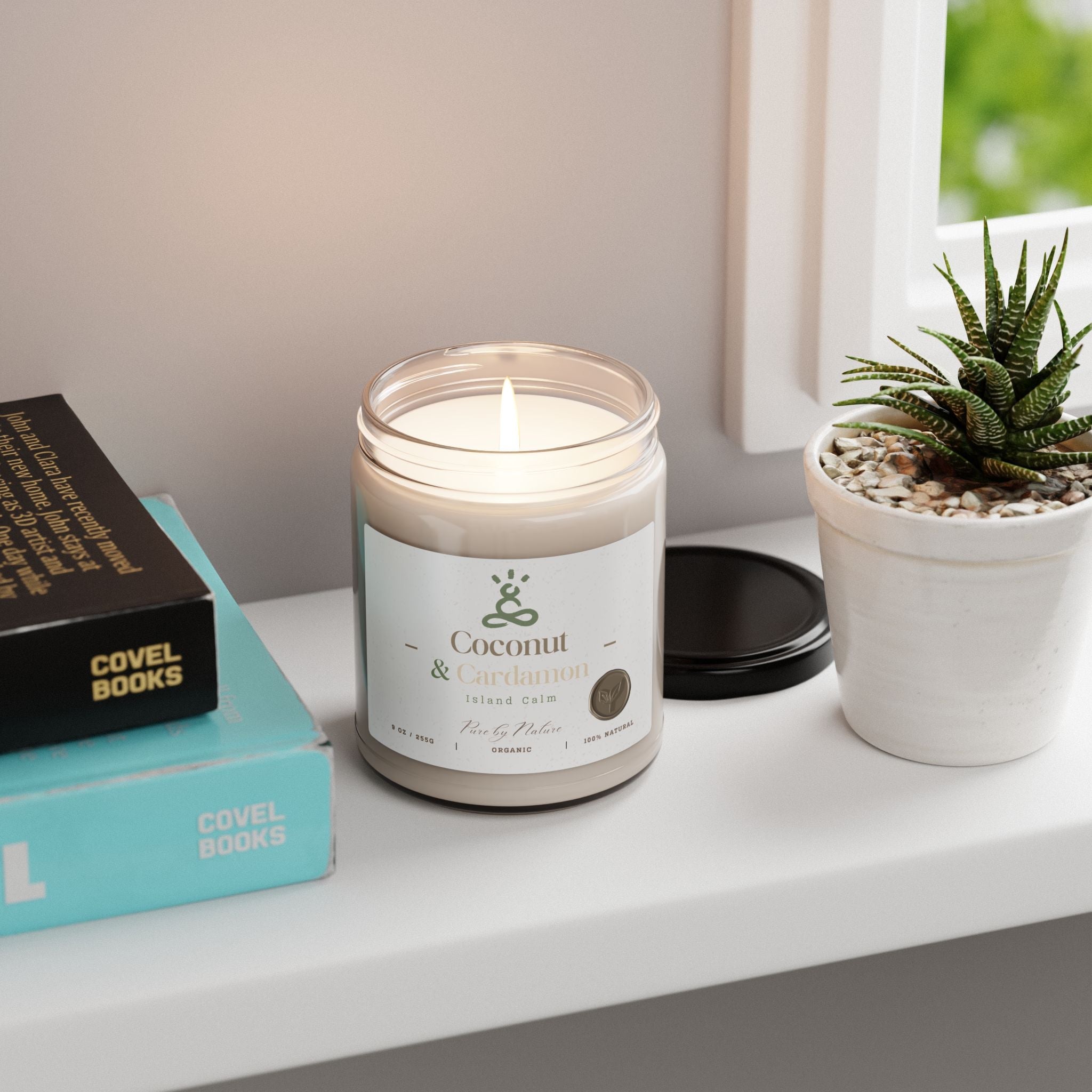 Scented Soy Candle, Organic Aromatherapy Gift, Eco - Friendly Candle for Home, Apple, Vanilla, Sandalwood, Passionfruit, Coconut, Lavender - Soul Breathe