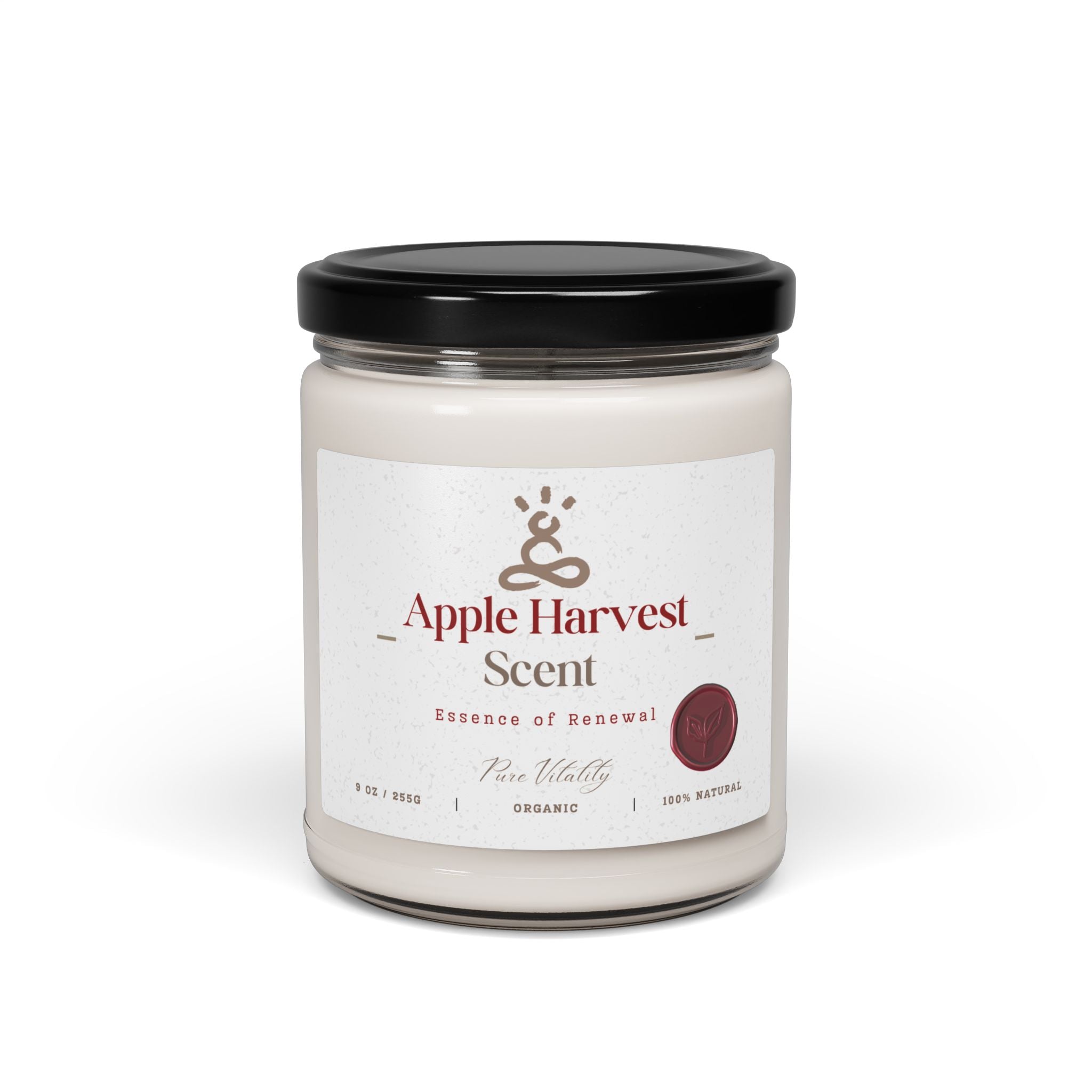 Scented Soy Candle, Organic Aromatherapy Gift, Eco - Friendly Candle for Home, Apple, Vanilla, Sandalwood, Passionfruit, Coconut, Lavender - Soul Breathe