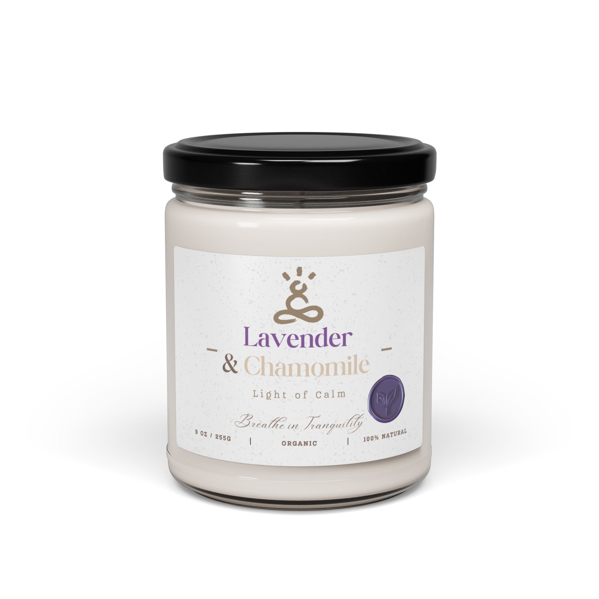 Scented Soy Candle, Organic Aromatherapy Gift, Eco - Friendly Candle for Home, Apple, Vanilla, Sandalwood, Passionfruit, Coconut, Lavender - Soul Breathe