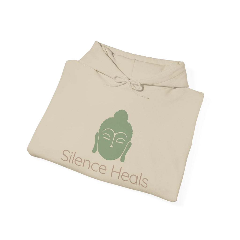 Silence Heals Unisex Hooded Sweatshirt, Cozy Casual Wear, Streetwear Style, Eco - Friendly Gift - Soul Breathe