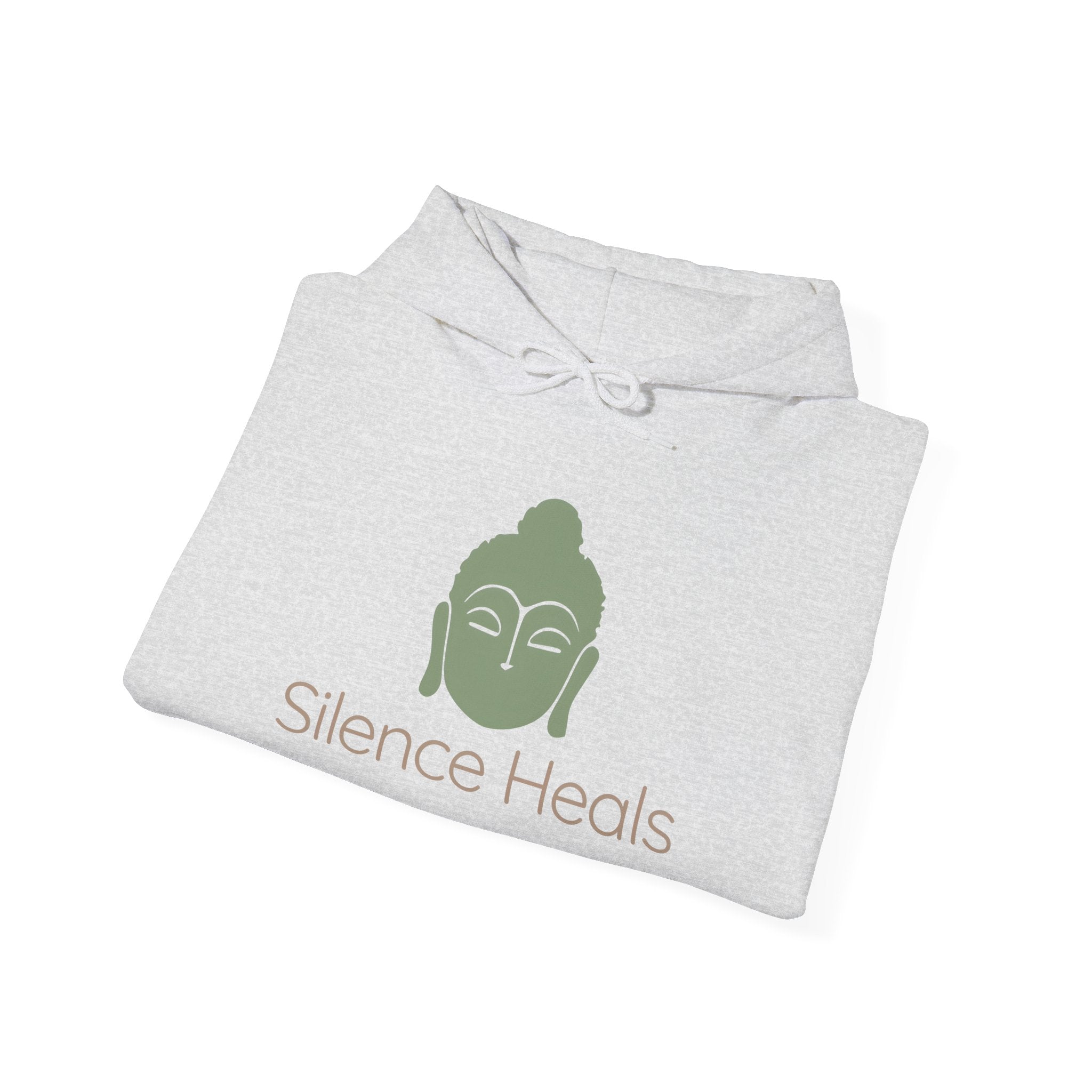 Silence Heals Unisex Hooded Sweatshirt, Cozy Casual Wear, Streetwear Style, Eco - Friendly Gift - Soul Breathe
