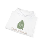 Silence Heals Unisex Hooded Sweatshirt, Cozy Casual Wear, Streetwear Style, Eco - Friendly Gift - Soul Breathe