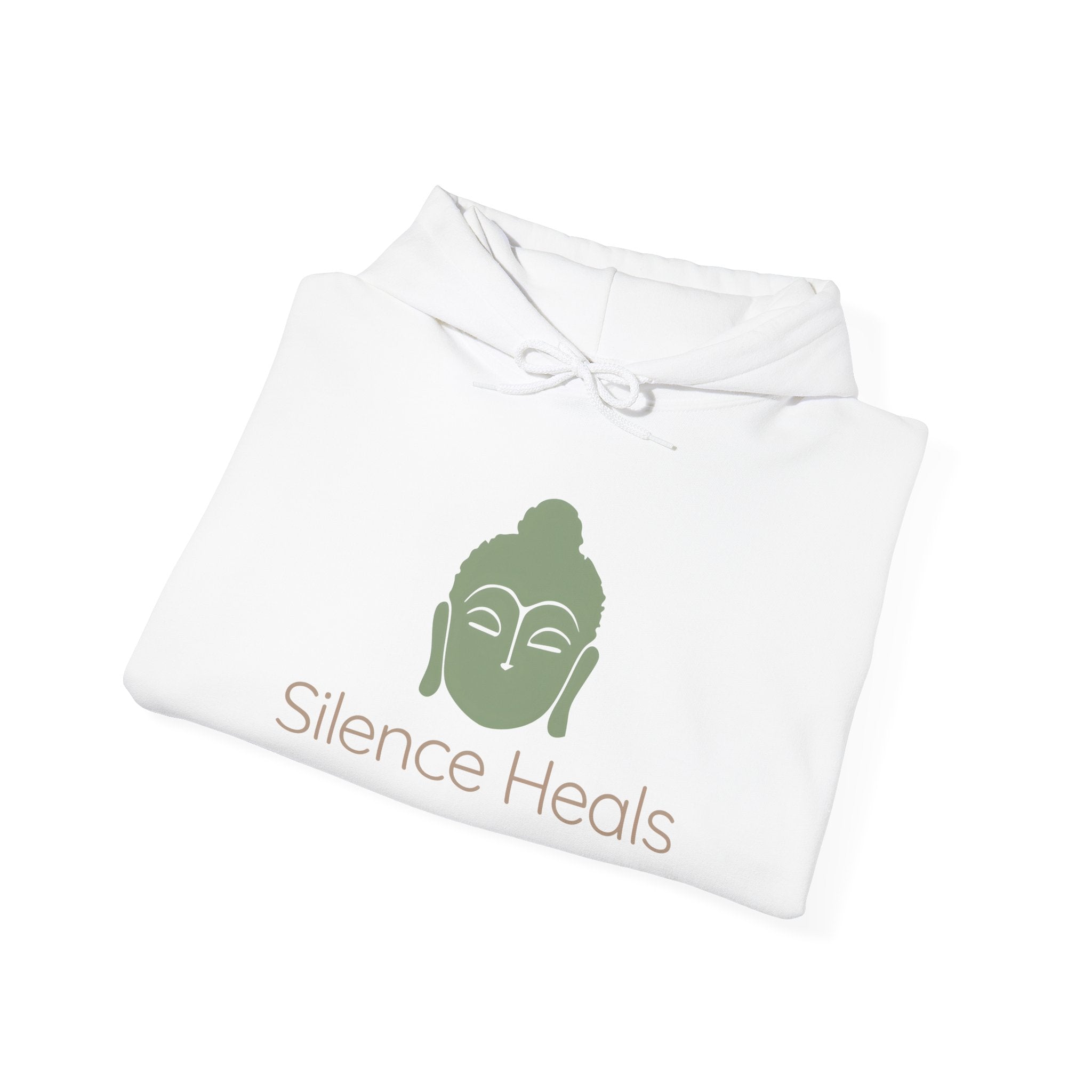 Silence Heals Unisex Hooded Sweatshirt, Cozy Casual Wear, Streetwear Style, Eco - Friendly Gift - Soul Breathe