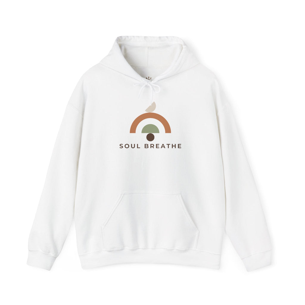 Soul Breathe Hoodie — Minimal Rainbow Yoga & Meditation Sweatshirt - Soul Breathe