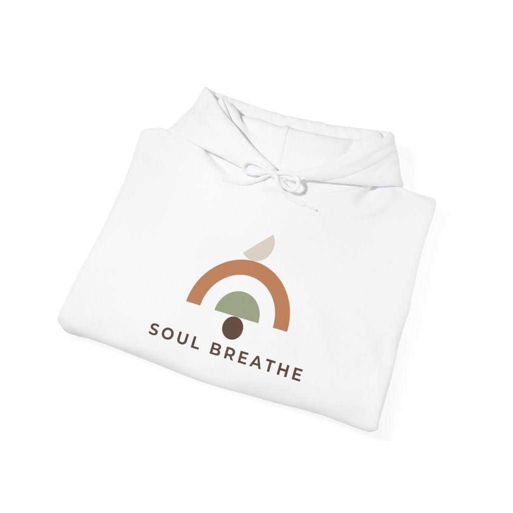 Soul Breathe Hoodie — Minimal Rainbow Yoga & Meditation Sweatshirt - Soul Breathe