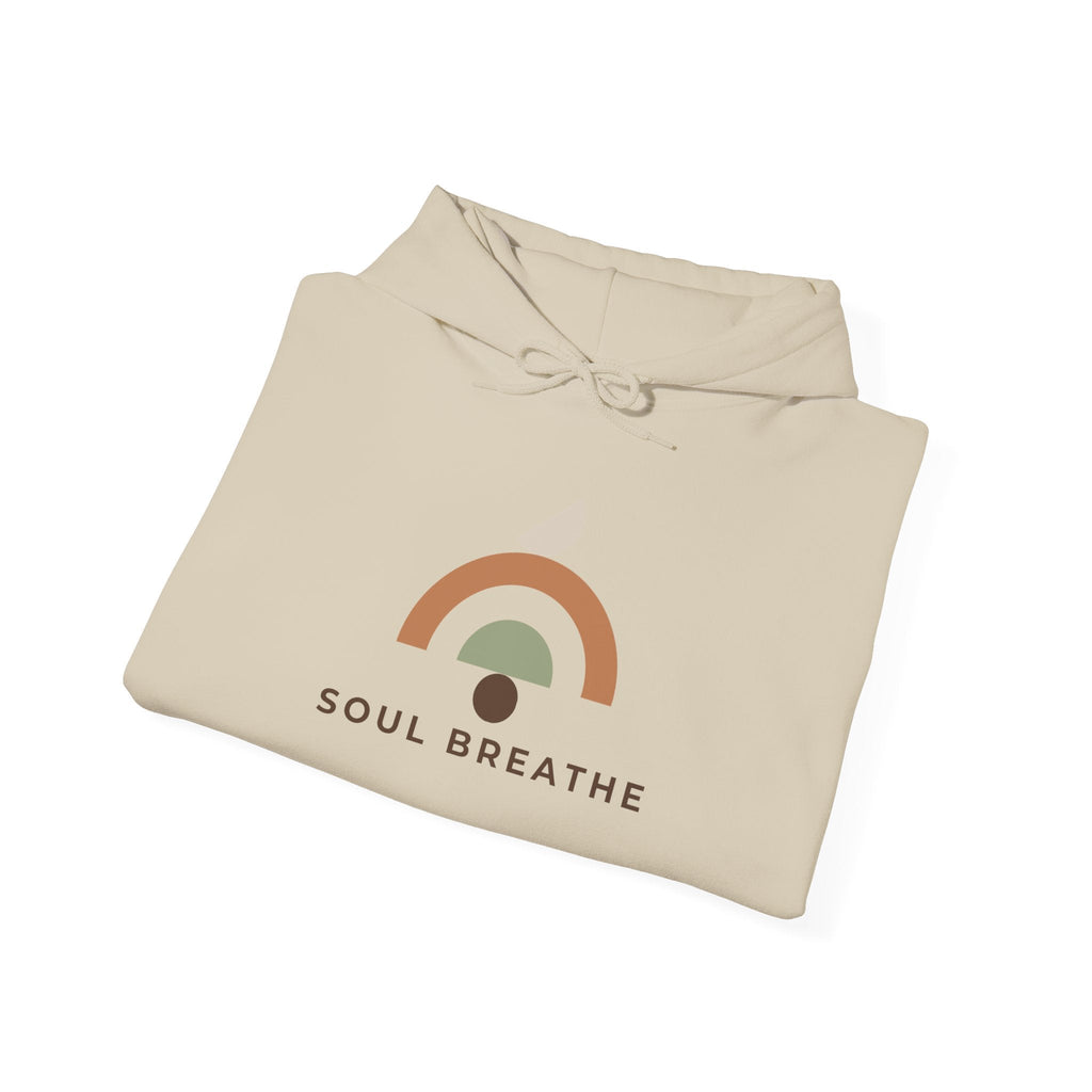 Soul Breathe Hoodie — Minimal Rainbow Yoga & Meditation Sweatshirt - Soul Breathe