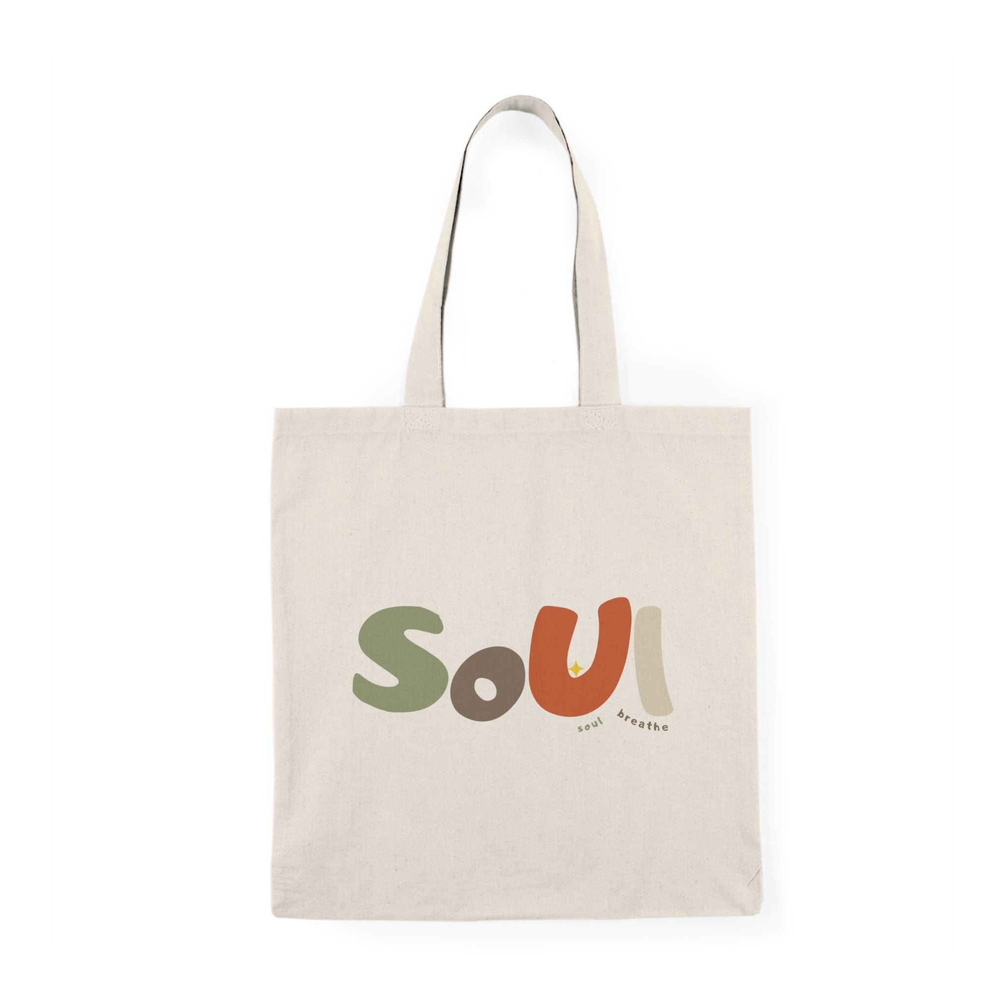 Soul Tote Bag, Eco - Friendly Shopping Bag, Motivational Gift, Smile Design, Canvas Tote, Everyday Use, Perfect for Gifts - Soul Breathe