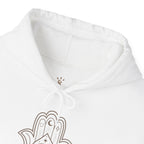 Spiritual Hamsa Hoodie - Cozy Unisex Sweatshirt with Spiritual Design, Ideal for Meditation, Yoga, or Everyday Wear, Gift for Her or Him - Soul Breathe