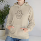Spiritual Hamsa Hoodie - Cozy Unisex Sweatshirt with Spiritual Design, Ideal for Meditation, Yoga, or Everyday Wear, Gift for Her or Him - Soul Breathe