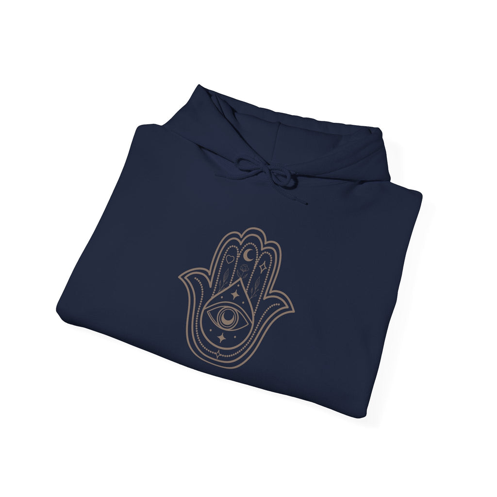 Spiritual Hamsa Hoodie - Cozy Unisex Sweatshirt with Spiritual Design, Ideal for Meditation, Yoga, or Everyday Wear, Gift for Her or Him - Soul Breathe
