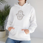Spiritual Hamsa Hoodie - Cozy Unisex Sweatshirt with Spiritual Design, Ideal for Meditation, Yoga, or Everyday Wear, Gift for Her or Him - Soul Breathe