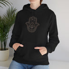 Spiritual Hamsa Hoodie - Cozy Unisex Sweatshirt with Spiritual Design, Ideal for Meditation, Yoga, or Everyday Wear, Gift for Her or Him - Soul Breathe