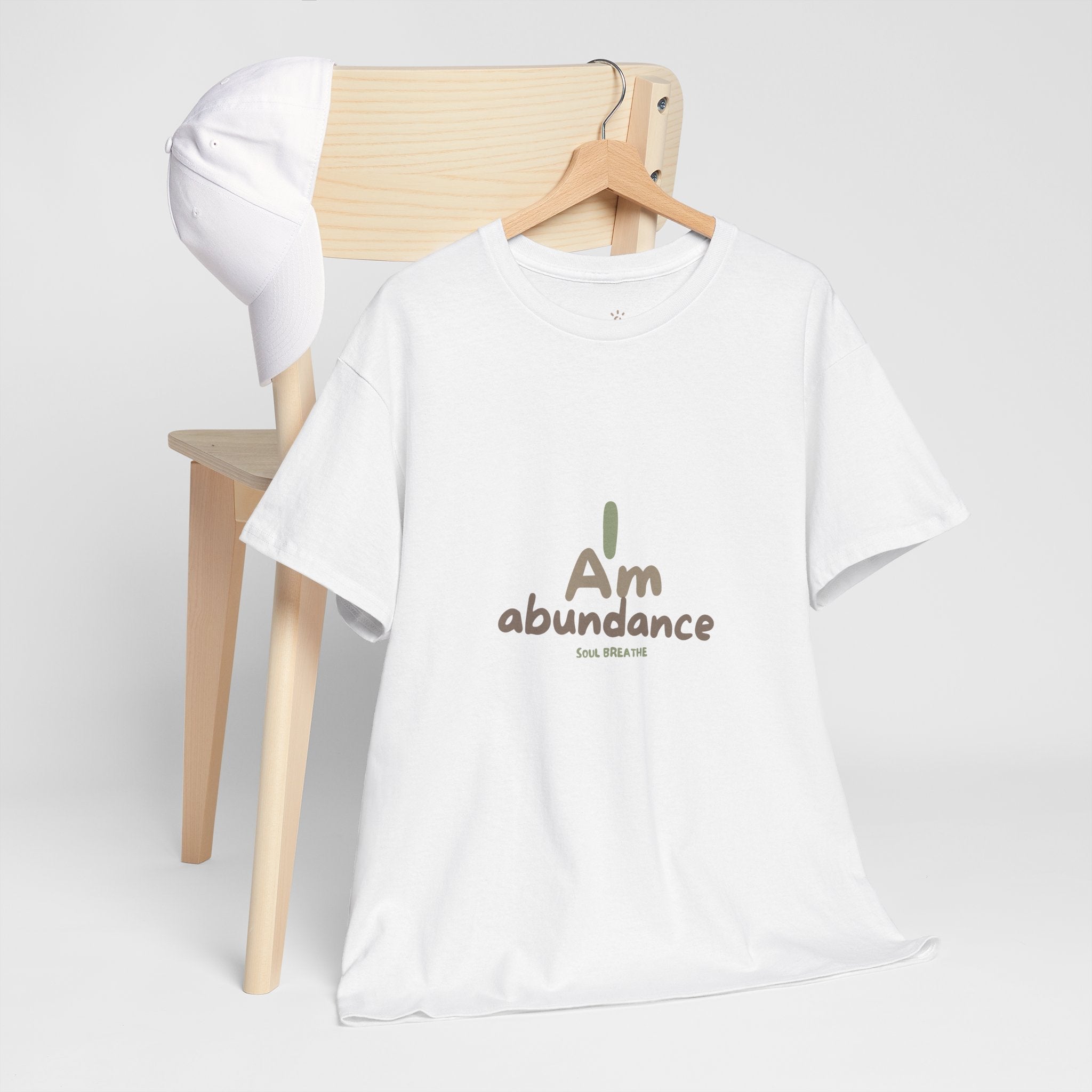 Spiritual T-Shirt - I Am Abundance Mindset Affirmation Tee - Soul Breathe
