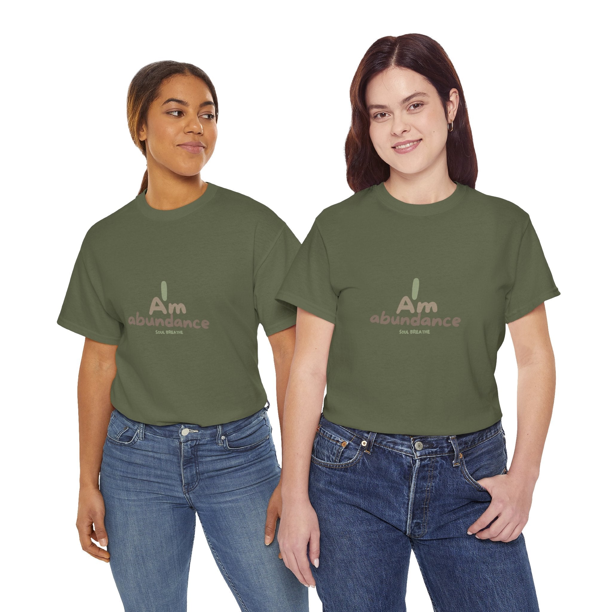 Spiritual T-Shirt - I Am Abundance Mindset Affirmation Tee - Soul Breathe