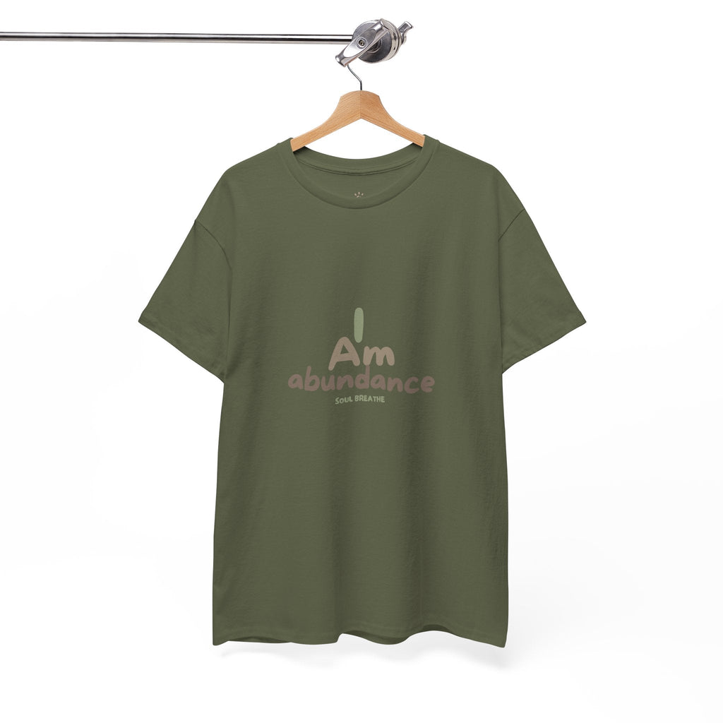Spiritual T-Shirt - I Am Abundance Mindset Affirmation Tee - Soul Breathe
