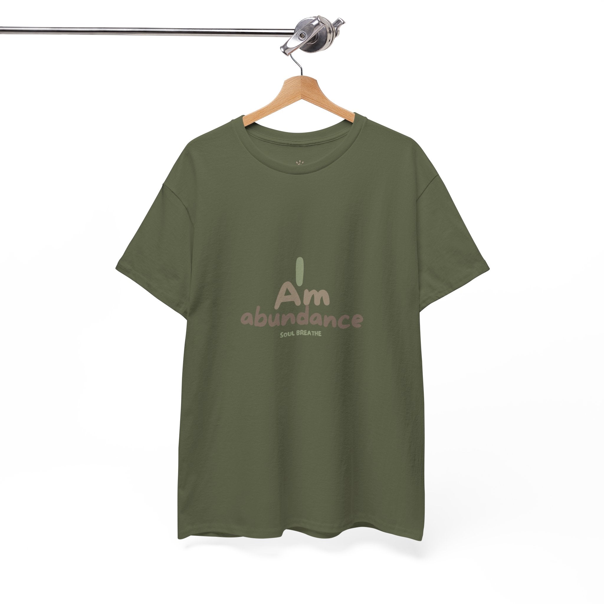 Spiritual T-Shirt - I Am Abundance Mindset Affirmation Tee - Soul Breathe