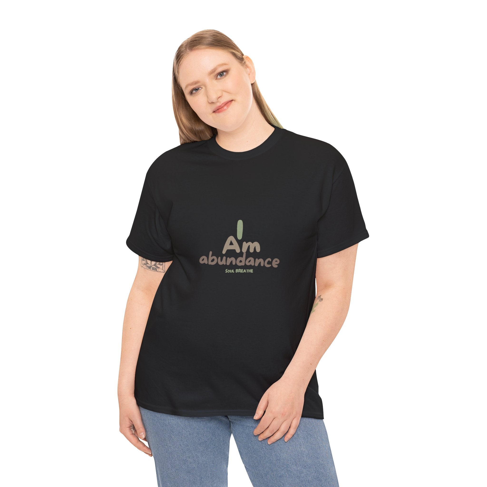 Spiritual T-Shirt - I Am Abundance Mindset Affirmation Tee - Soul Breathe