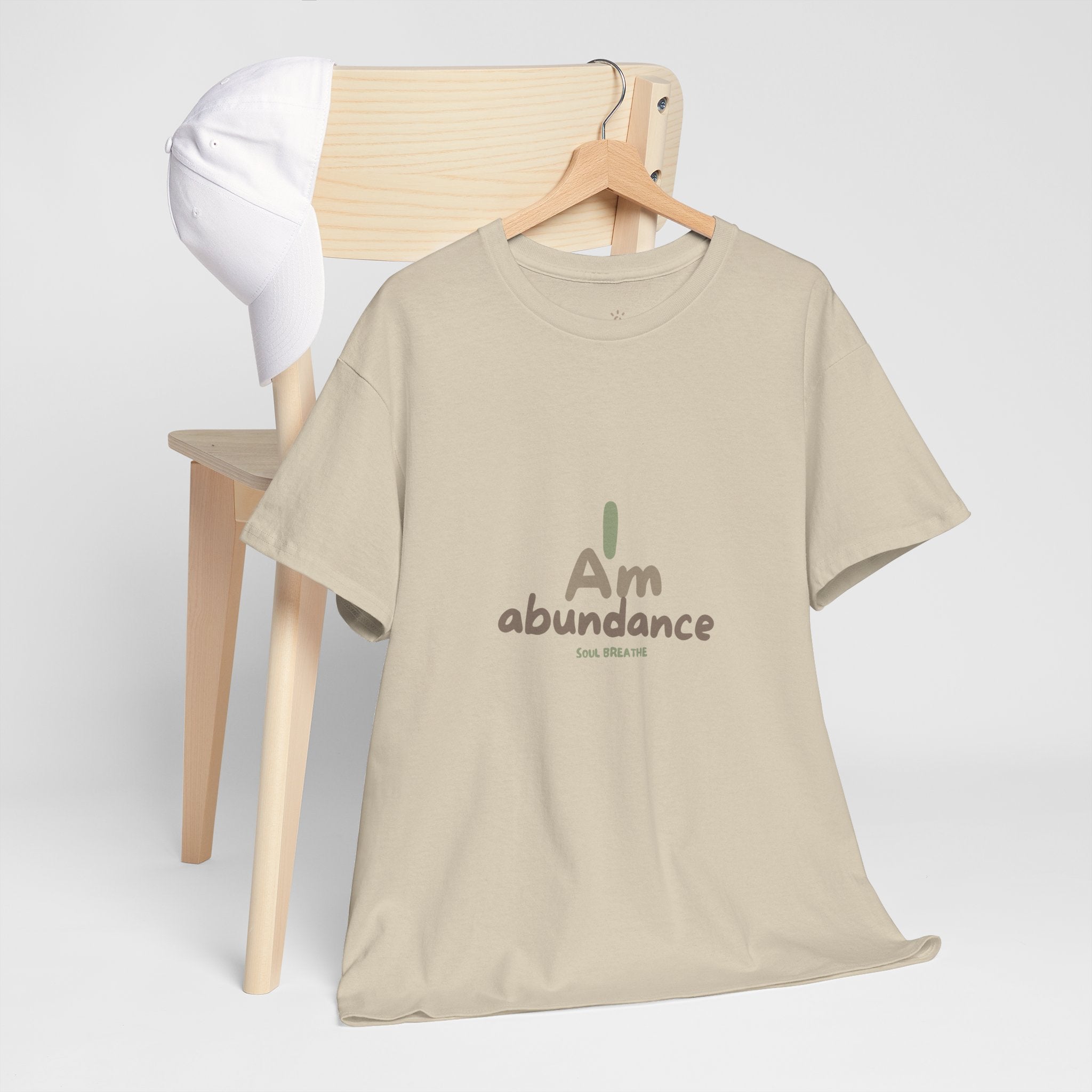 Spiritual T-Shirt - I Am Abundance Mindset Affirmation Tee - Soul Breathe