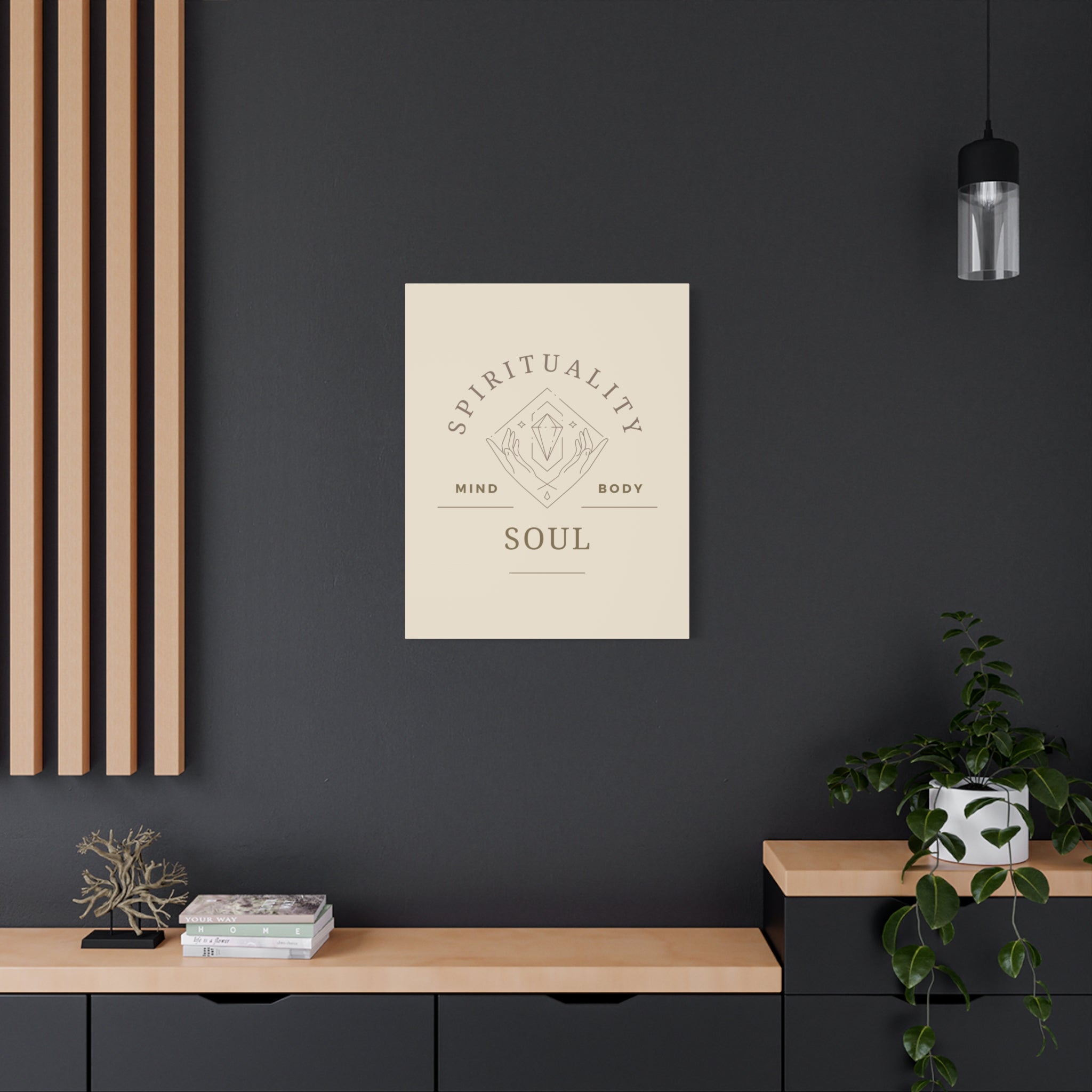 Spirituality Canvas Art Print, Mind Body Soul Wall Decor, Meditation Art, Inspirational Home Decor, Gift for Wellness Lovers - Soul Breathe